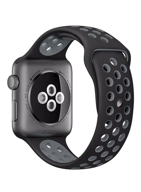 Silicone Band For Apple Watch 38 mm Black/Grey