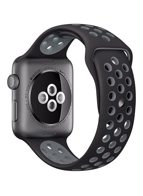 Siicone Strap For Apple Watch 42 mm Black/Grey