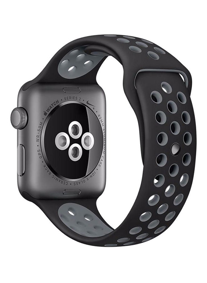 Siicone Strap For Apple Watch 42 mm Black/Grey