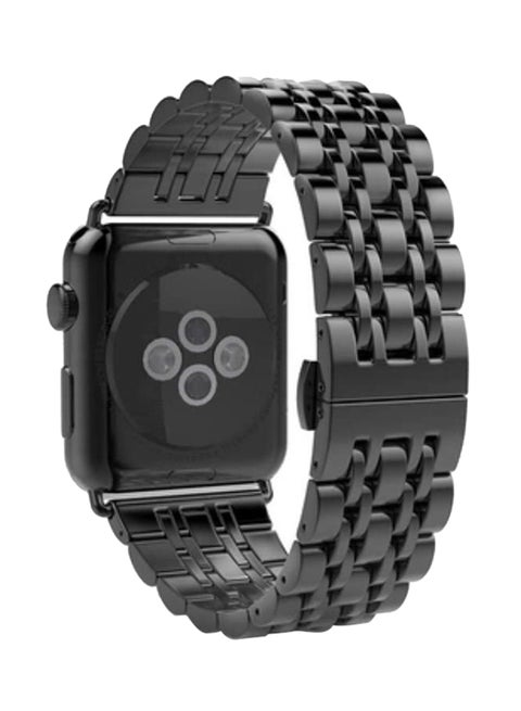 Stainless Steel Replacement Band For Apple Watch Series 3/2/1 Black