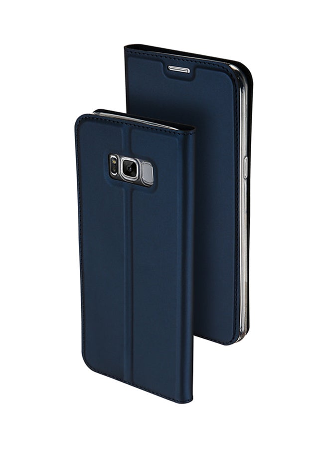 GANGXUN Premium PU Leather Magnetic Card Slot Flip Case Cover For Samsung Galaxy S8 Plus Blue  - Image 1