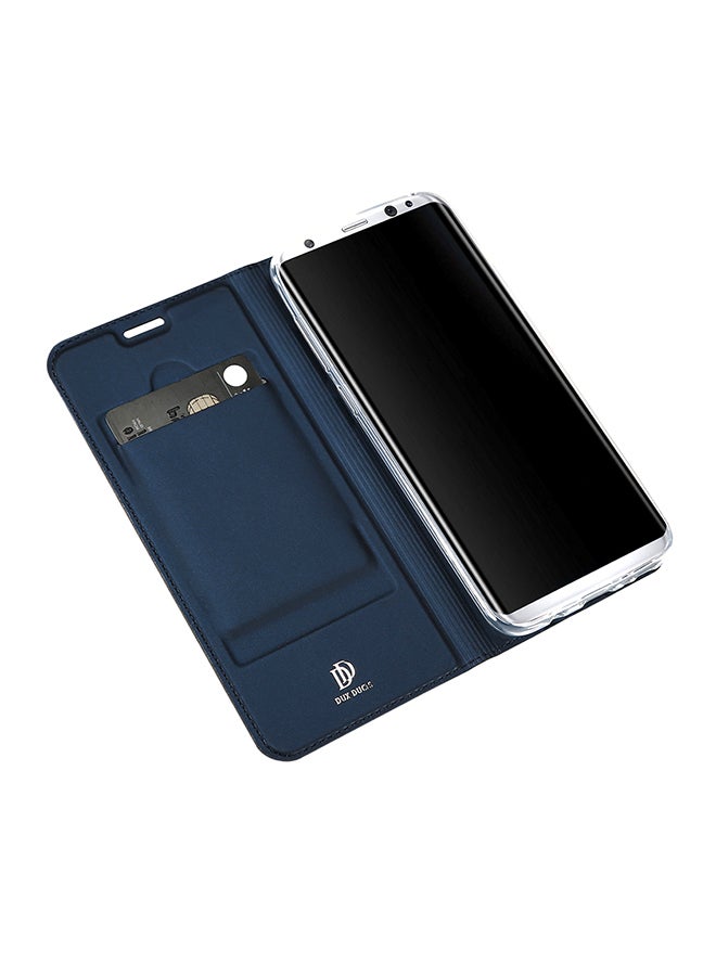 GANGXUN Premium PU Leather Magnetic Card Slot Flip Case Cover For Samsung Galaxy S8 Plus Blue  - Image 2
