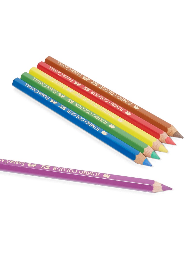 FABER-CASTELL - 6-Piece Jumbo Colour Pencil Set Multicolour - Image 1