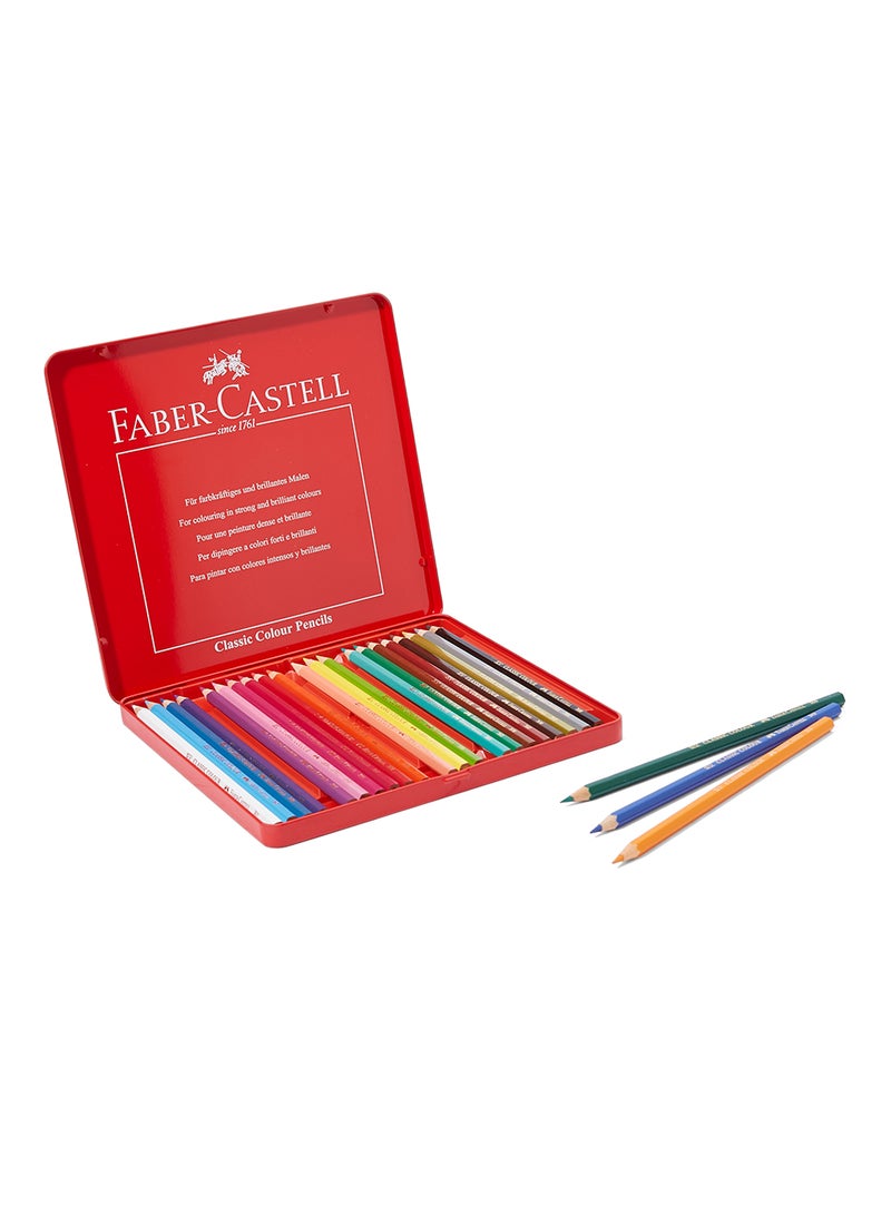 FABER-CASTELL - 24-Piece Classic Colour Pencil Set Multicolour - Image 1