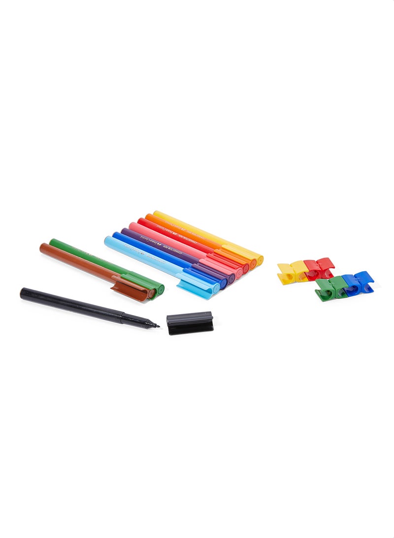FABER-CASTELL - 10-Piece Connector Marker Set Multicolour - Image 1