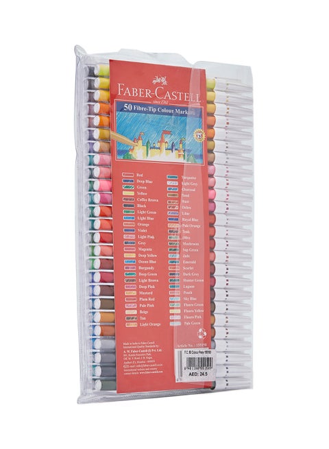 Faber-Castell 50 Fibre -Tip Color Markers 155150 Multicolour