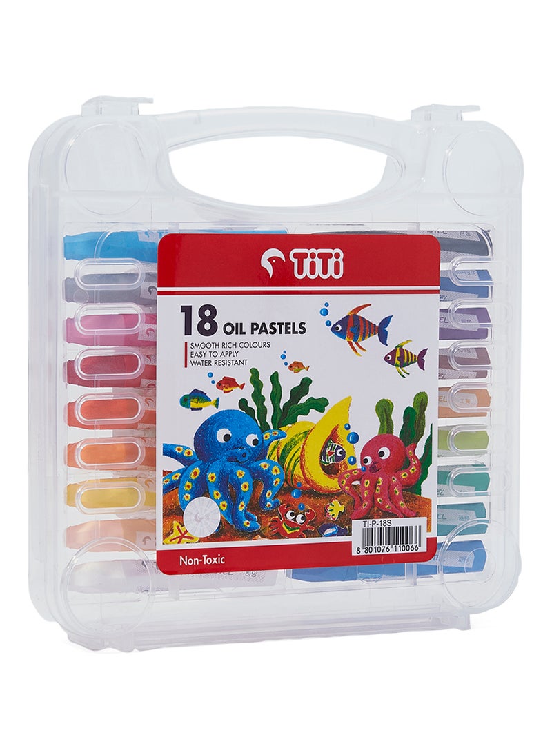 TiTi 18-Piece Oil Pastel Set Multicolour  - Image 1