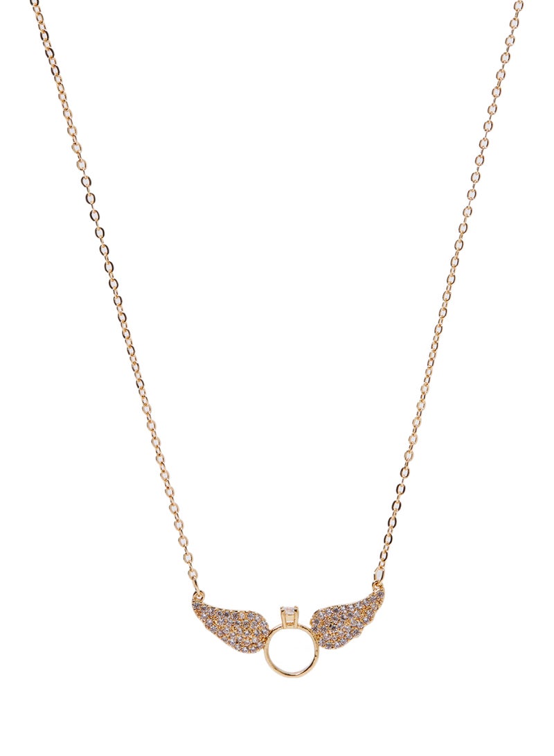 Shining Jewel - Cubic Zirconia Crystal Wing Necklace - Image 1