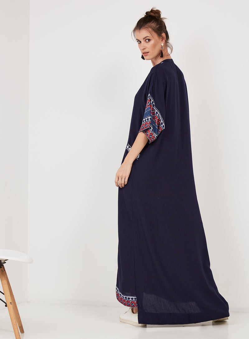 Geometric Print Inspired Jalabiya Multicolour