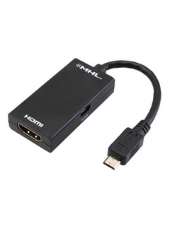 MHL Micro USB 11-Pin To HDMI Cable Adapter Black