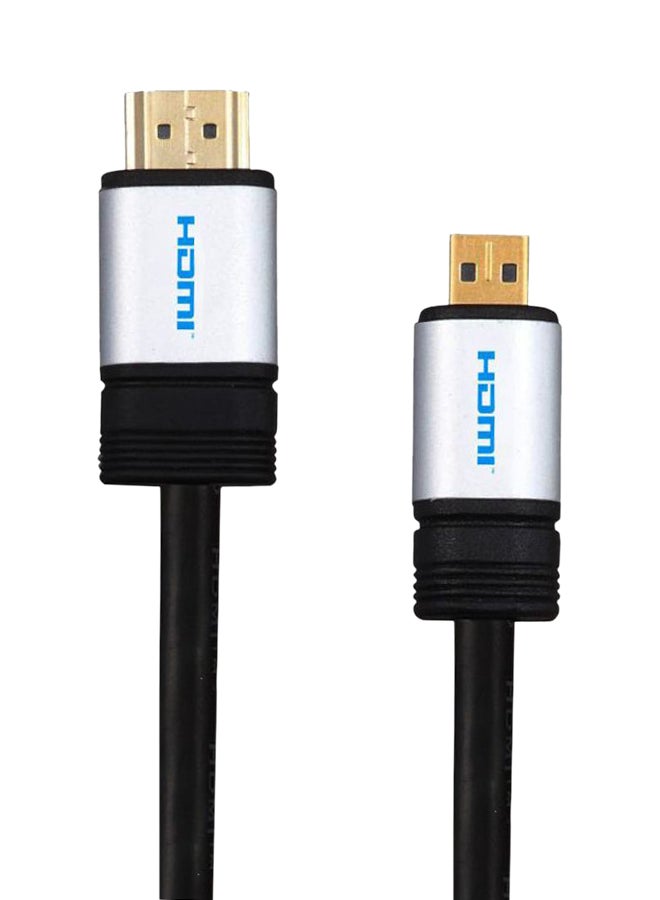 كابل HDMI HDTV لكاميرا نيكون كولبكس S8100 أسود/فضي - Image 1