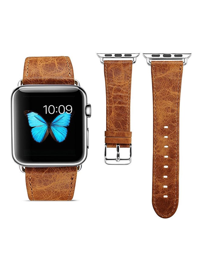 Generic - Replacement Strap For Apple Watch Series 3/2/1 With Ozone Screen Protector Brown - Image 1