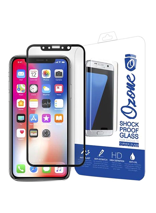 Ozone Tempered Glass Screen Protector For Apple iPhone X/Xs Black/Clear - Image 2