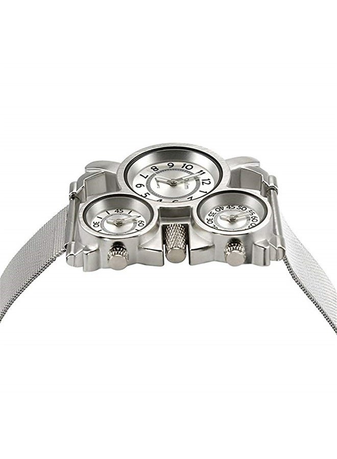 Oulm Men's Water Resistant Leather Analog Watch Oulm-05-W  - Image 2