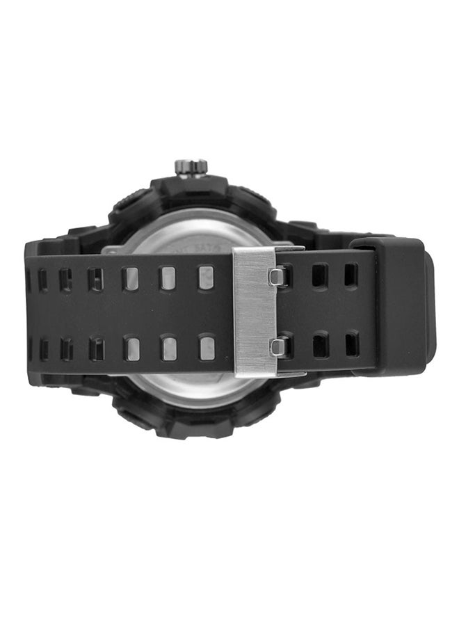 سميل ساعة يد عقارب ورقمية بسوار مطاطي مقاومة للماء طراز Smael-11-WH men - Image 2