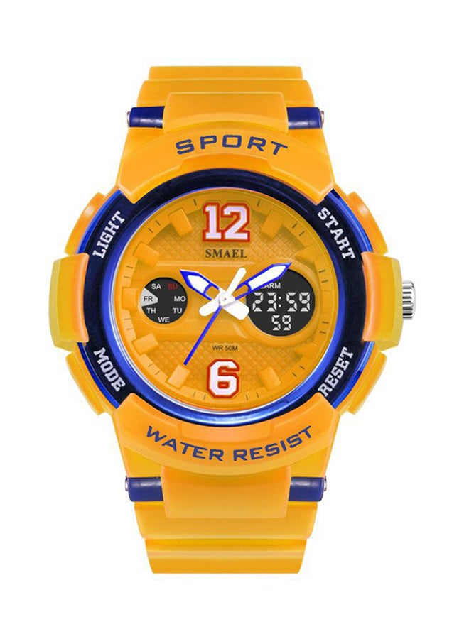 SMAEL Women's Water Resistant Rubber Analog+Digital Watch Smael-12-OR 