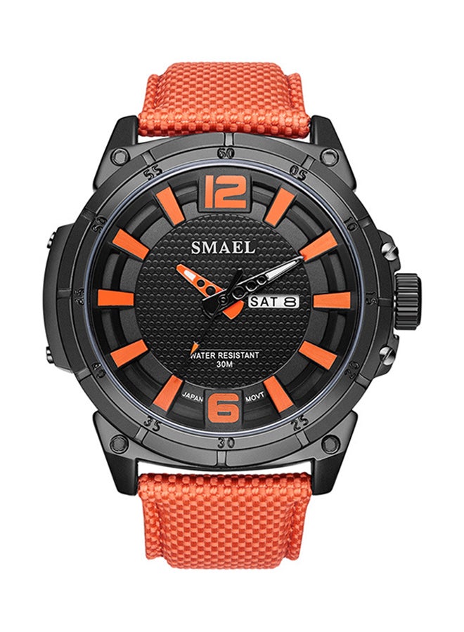 SMAEL Men's Water Resistant Leather Analog Watch Smael-21-ORA 