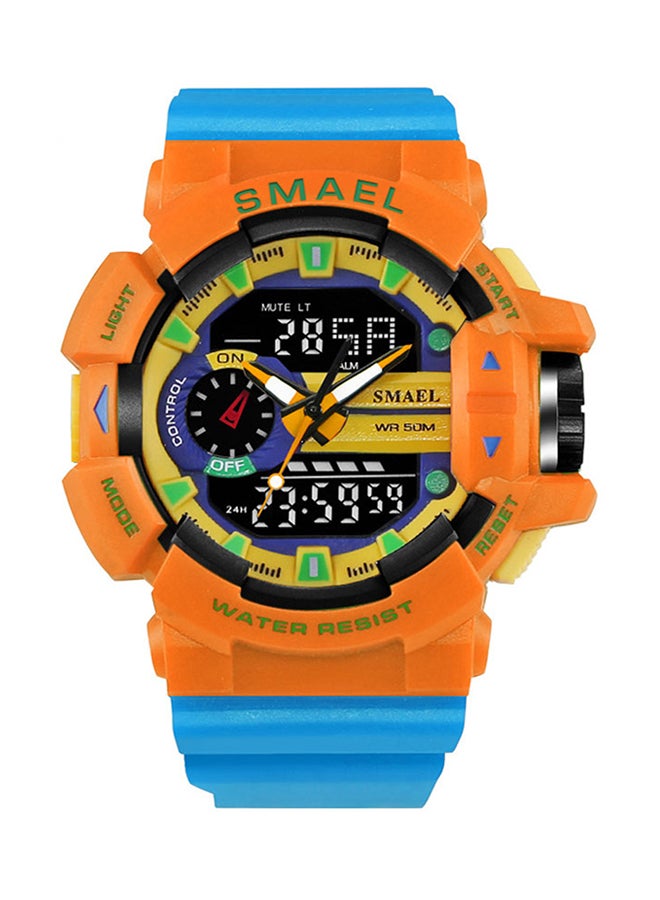 SMAEL Men's Water Resistant Rubber Analog+Digital Watch Smael-27-ORA 