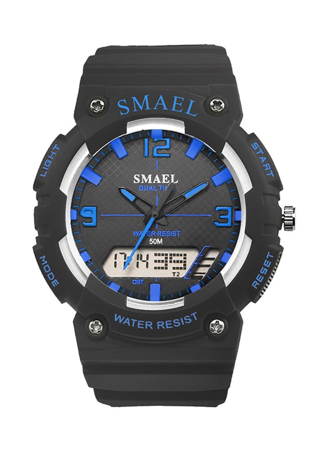 SMAEL - kids_unisex Water Resistant Rubber Analog+Digital Watch Smael-46-BLA-LAN - Image 1