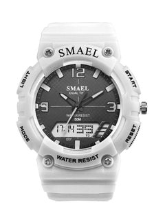 kids_unisex Water Resistant Rubber Analog+Digital Watch Smael-46-WHI