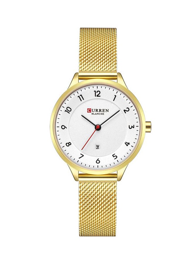 CURREN men Water Resistant Stainless Steel Analog Watch 9035B - 30 mm - Gold - Image 1