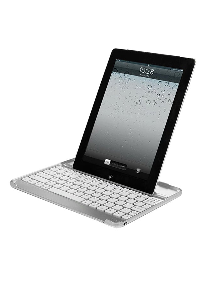 Bluetooth Keyboard For Apple iPad Air/iPad 5 Silver/White