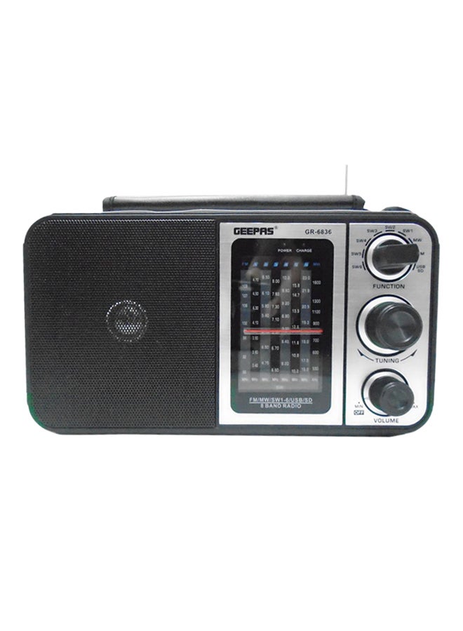 GEEPAS 8-Band Radio 2724305395002 Black/Silver 