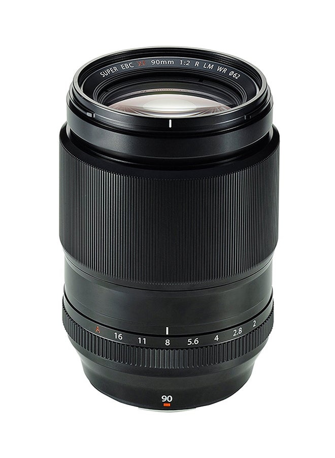 FUJIFILM - XF 90mm f/2 R LM WR Camera Lens Black - Image 1