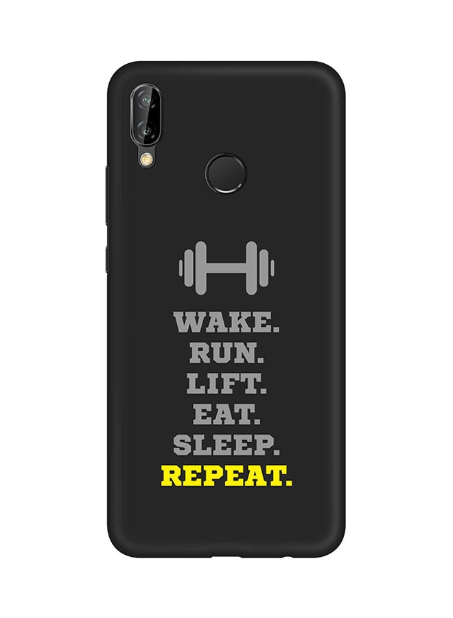 غطاء واقٍ لهاتف هواوي نوفا 3e / هواوي P20 لايت روتين (رمادي)