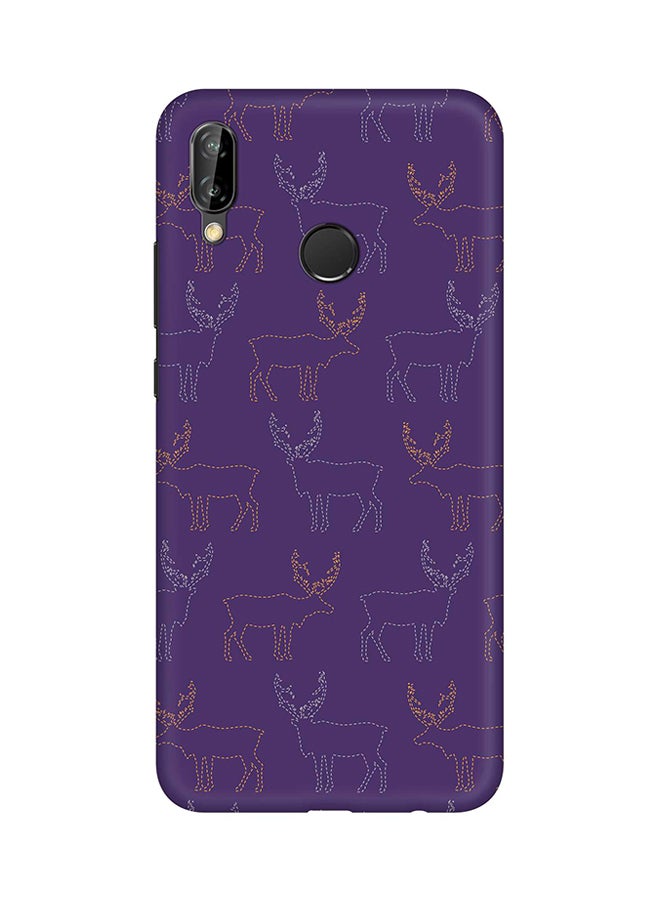 Stylizedd Protective Case Cover For Huawei Nova 3e/Huawei P20 Lite Purple Moose