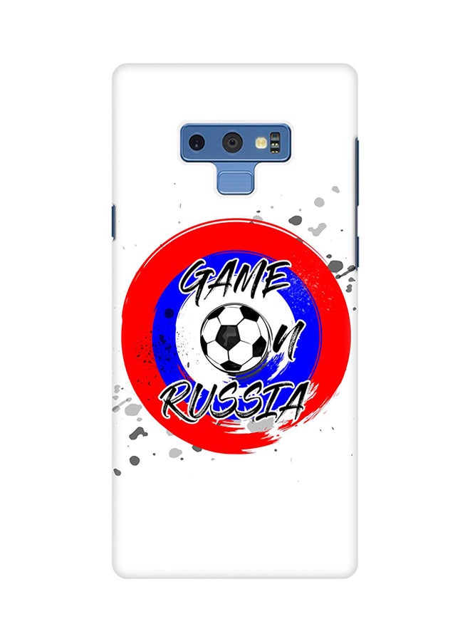 ستايلايزد غطاء حماية واق لهاتف سامسونج جالاكسي نوت 9 مكتوب عليه عبارة "Game On Russia"
