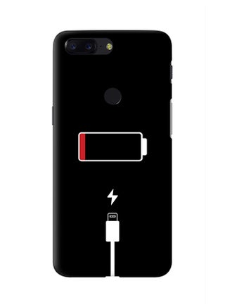 غطاء حماية واقٍ لهاتف وان بلس 5T مزين بشكل بطارية فارغة - v1535439718/N16699720A_1