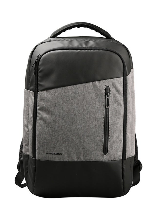 KINGSONS - Backpack For 15.6-Inch Laptops Black/Grey - Image 1
