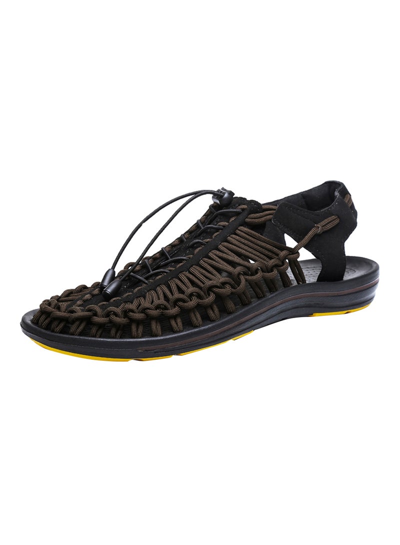 Summer Weave Breathable Beach Sandals Brown/Black  - Image 1
