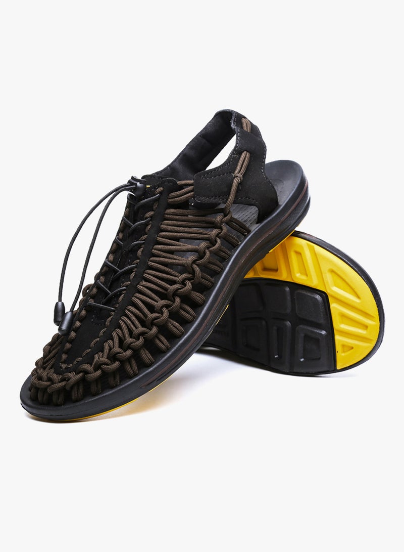 Summer Weave Breathable Beach Sandals Brown/Black  - Image 4
