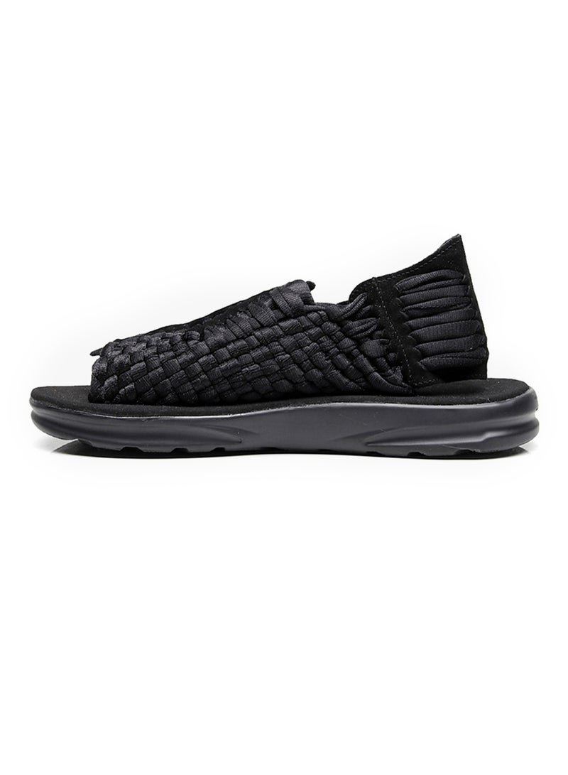 2018 Summer Braided Anti Flip Flat Sandals Black  - Image 1