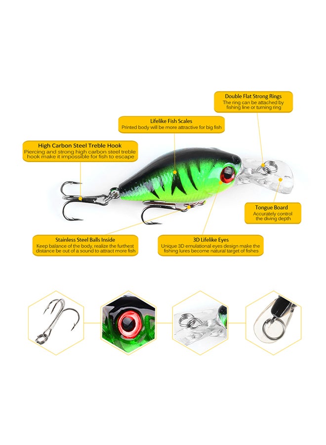 TOMSHOO 5 Piece Artificial Fishing Lure With Treble Hooks Set 67.3grams  - Image 3
