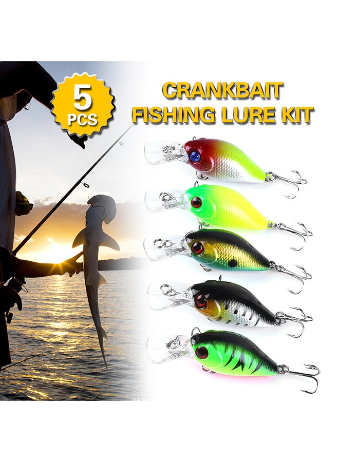 TOMSHOO 5 Piece Artificial Fishing Lure With Treble Hooks Set 67.3grams  - Image 4