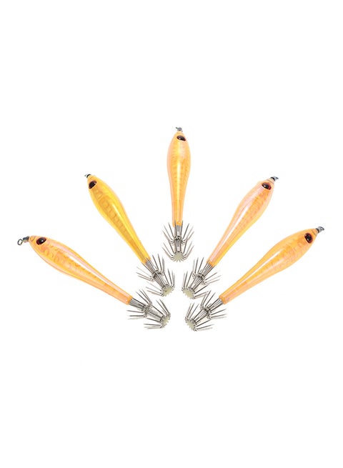 5 Piece Artificial Fishing Lure With Squid Hooks Set 5.5grams