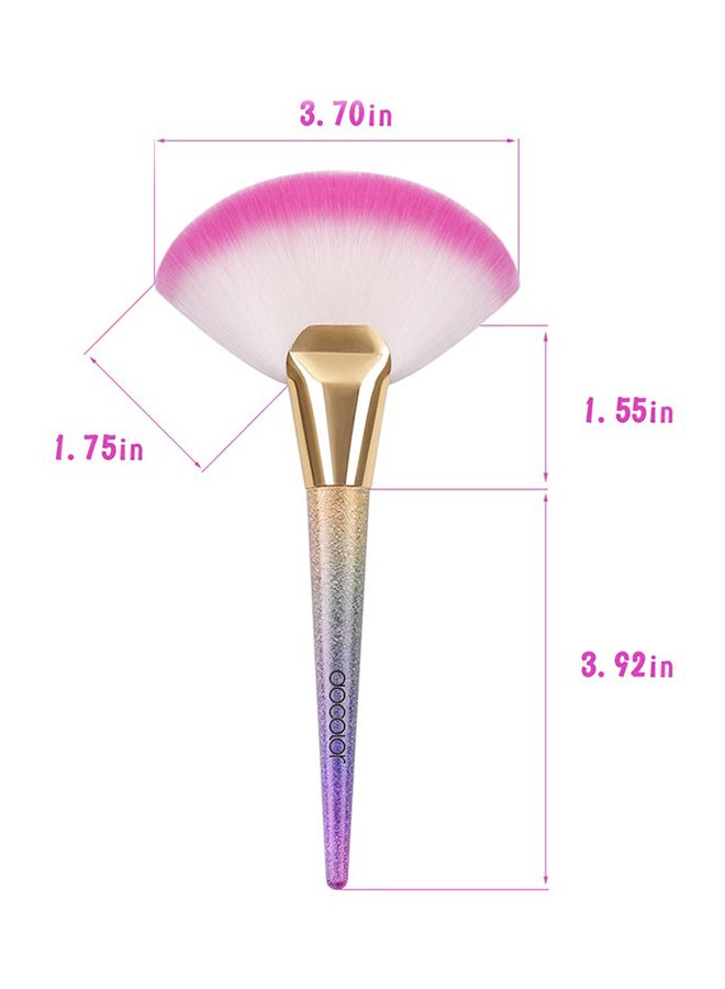 docolor Fan Shaped Face Makeup Brush DB08 Multicolour - Image 2