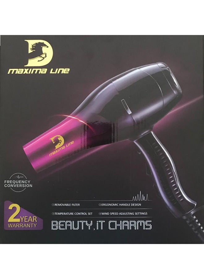 Maxima - Hair Dryer Black/Purple - Image 1