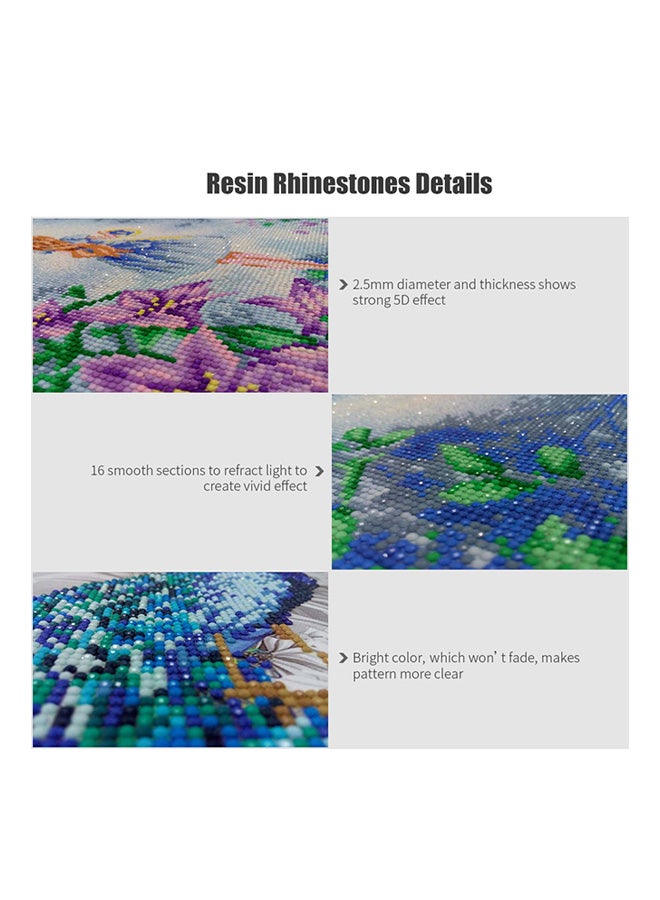 ANSELF - Fairy Resin Rhinestone Mosaic Cross Stitch Wall Decor Multicolour 115grams - Image 1