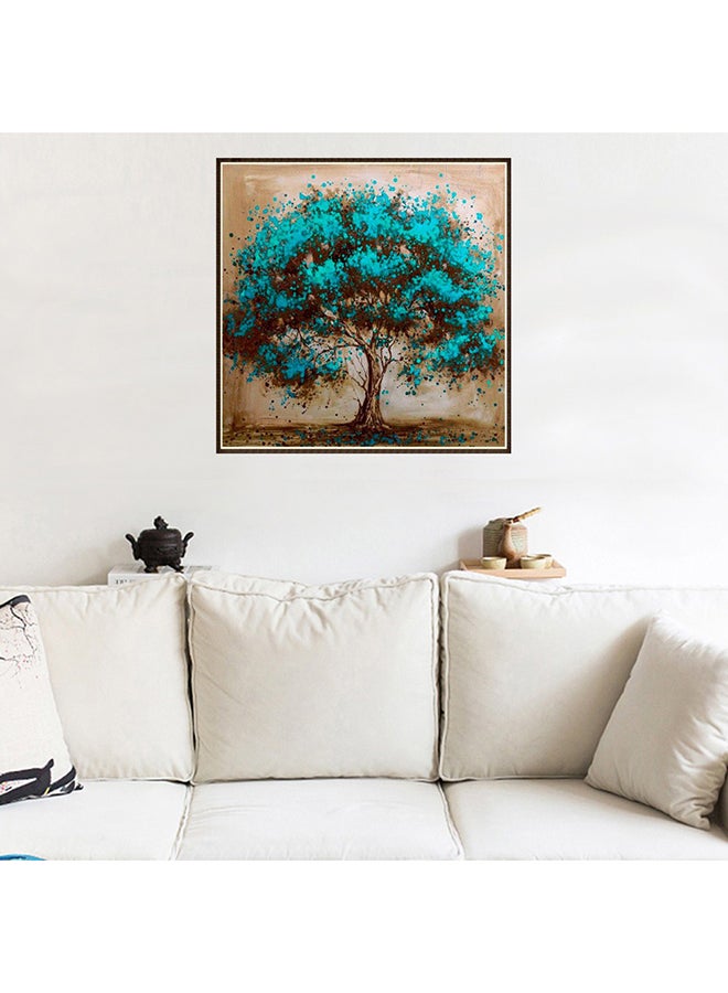 ANSELF Tree Resin Rhinestone Mosaic Cross Stitch Wall Decor Multicolour 25 x 25cm - Image 2