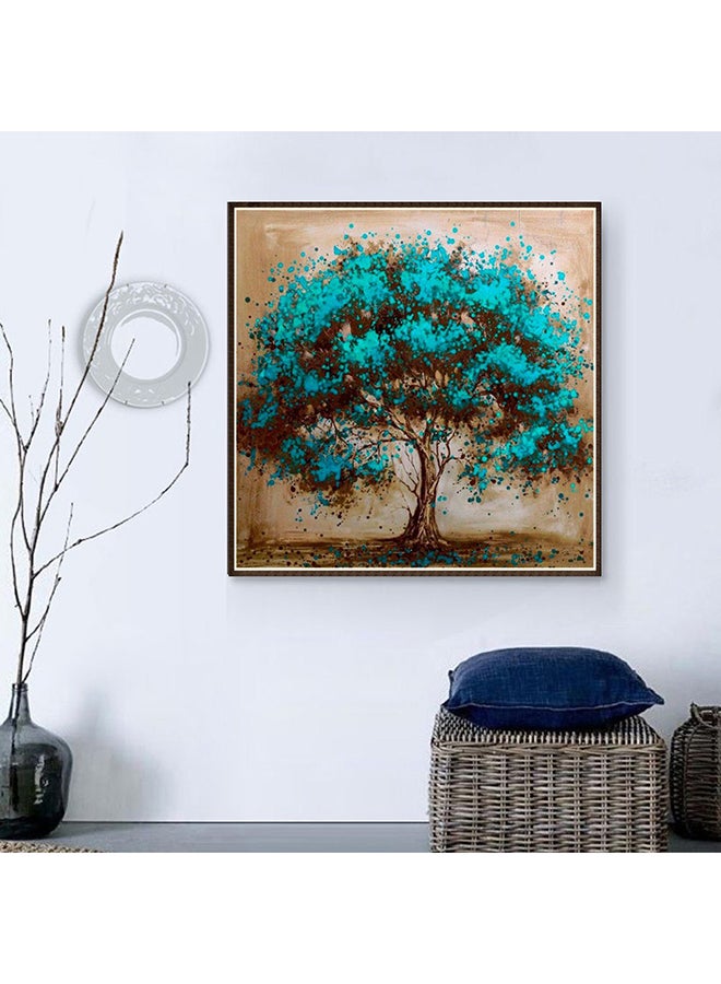 ANSELF Tree Resin Rhinestone Mosaic Cross Stitch Wall Decor Multicolour 25 x 25cm - Image 3