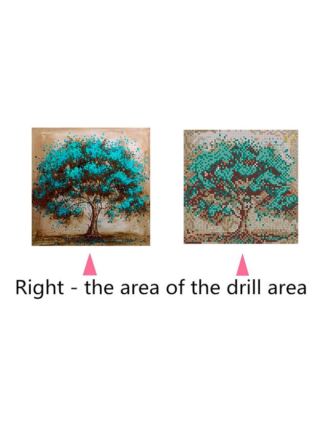 ANSELF Tree Resin Rhinestone Mosaic Cross Stitch Wall Decor Multicolour 25 x 25cm - Image 4