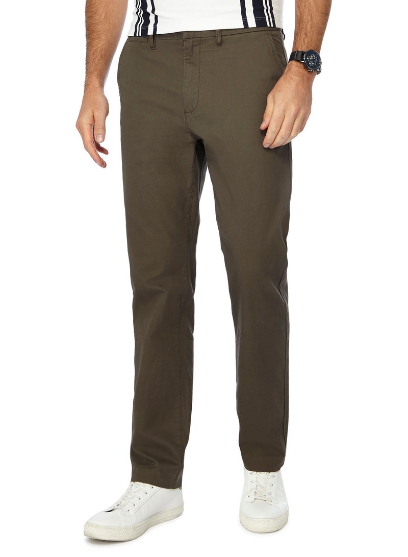 DEBENHAMS - J by Jasper Conran Slim Fit Chino Trousers Khaki - Image 1