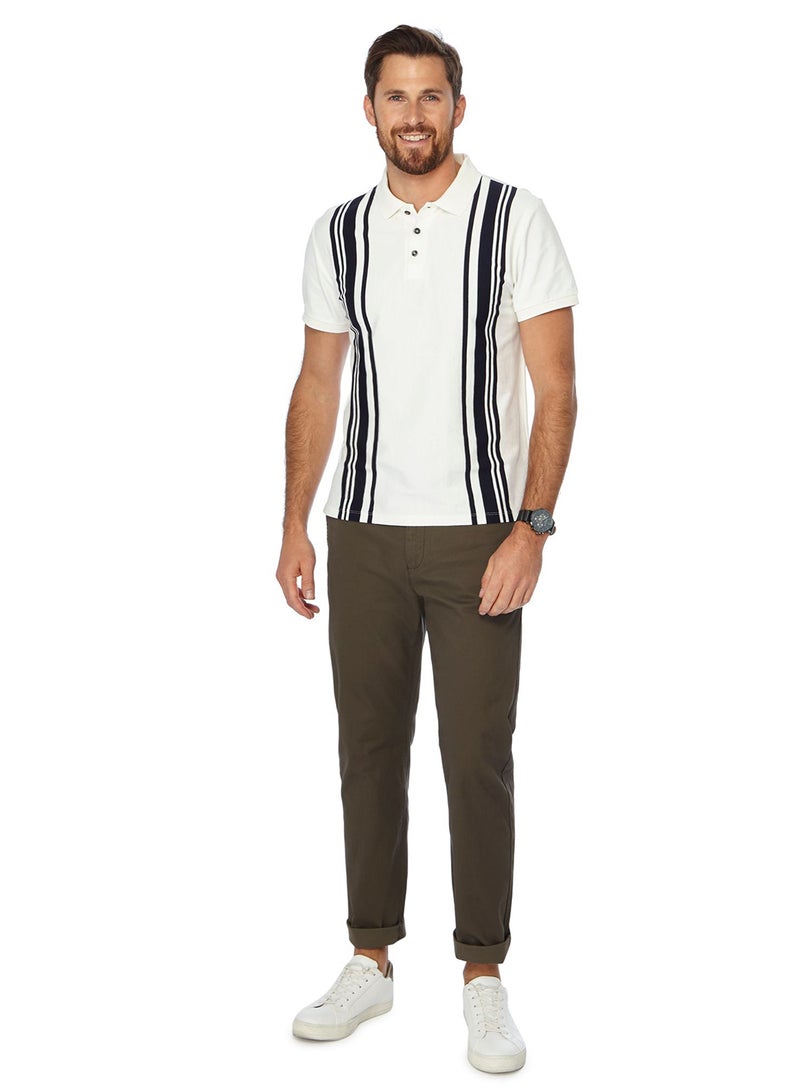 DEBENHAMS - J by Jasper Conran Slim Fit Chino Trousers Khaki - Image 1