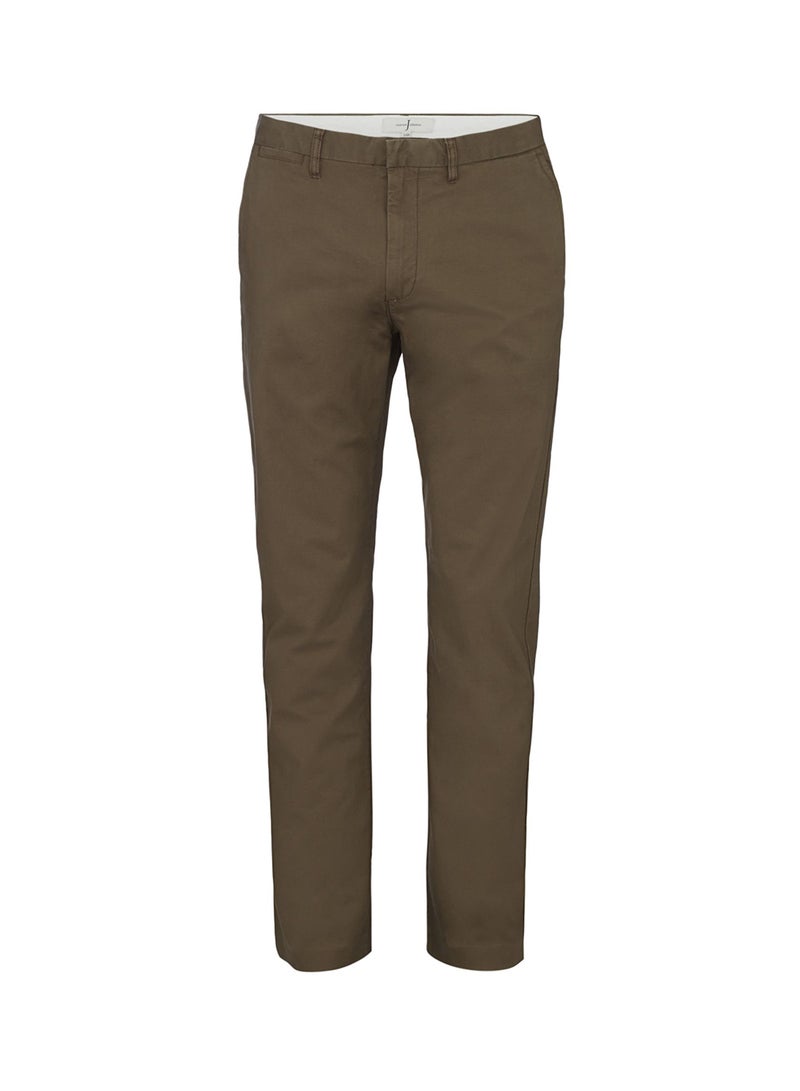 DEBENHAMS - J by Jasper Conran Slim Fit Chino Trousers Khaki - Image 1