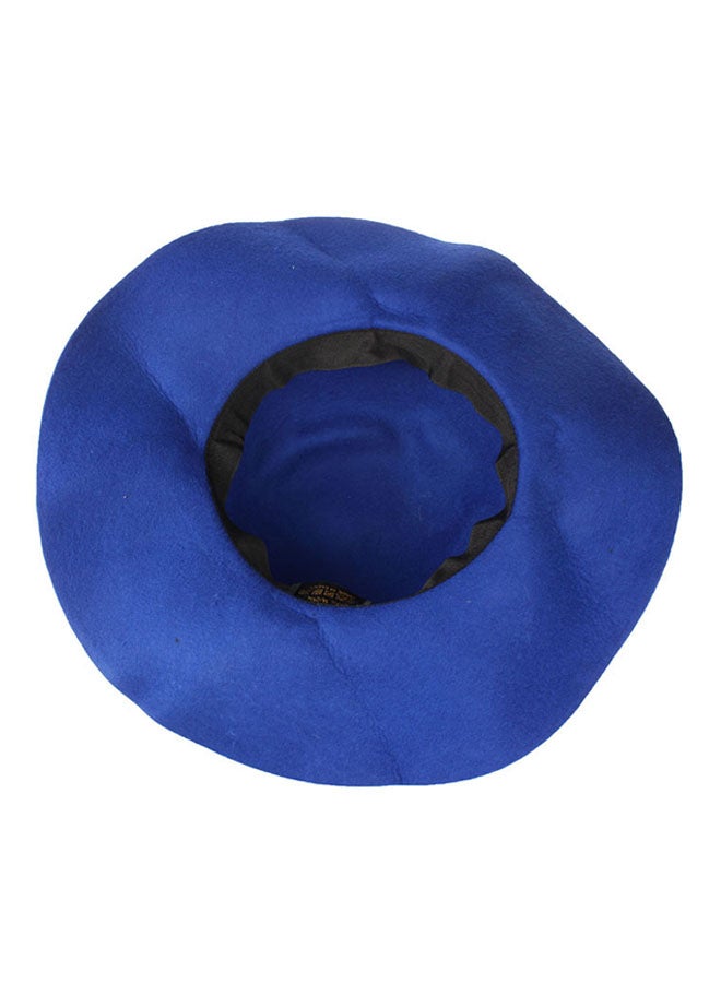 Vintage Wide Brim Bowler Hat HL013 Blue - Image 3