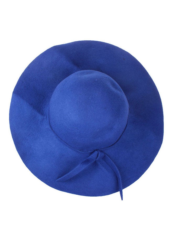 Vintage Wide Brim Bowler Hat HL013 Blue - Image 1